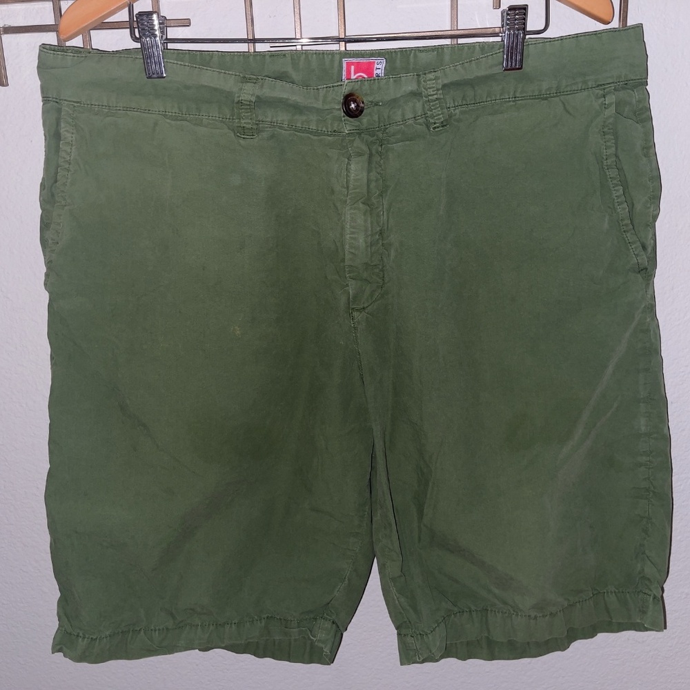 be shorts Mens All Cotton Shorts Size 40 Army Green/French Brand /Made in Italy